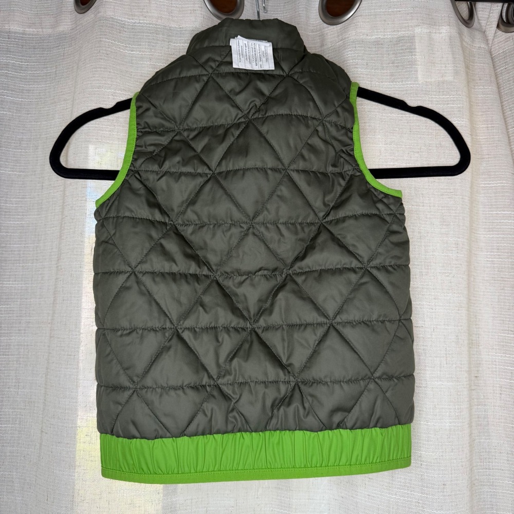 Patagonia Reversible Puff Ball Vest Camo Quilted Green 60200 Boys Size 4T - Picture 5 of 9